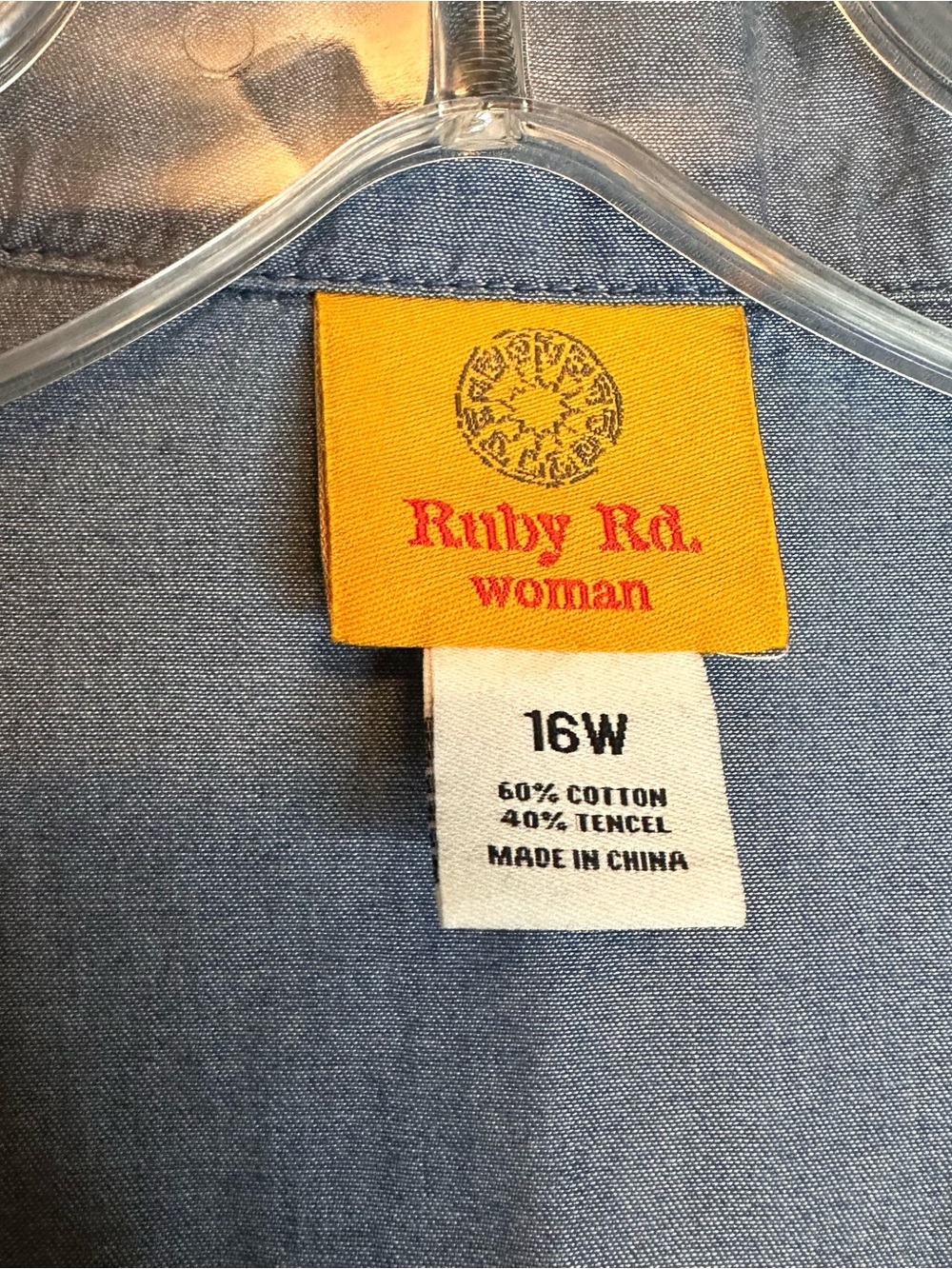 Ruby Rd. Indigo Blue Zip-Front Drawstring Lightweight Jean Jacket - Picture 4 of 7